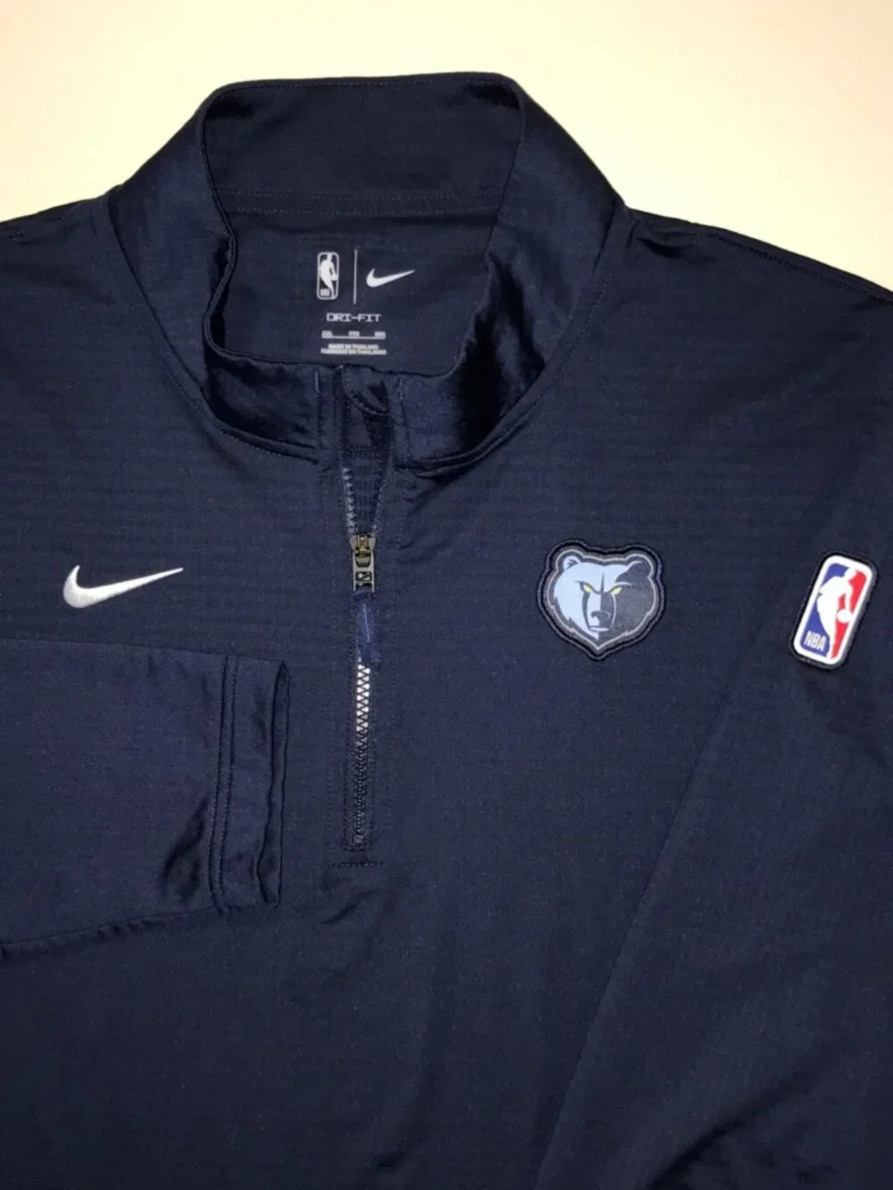 Men's Nike Memphis Grizzlies 1/4 Zip Pullover-Size 2X (Navy